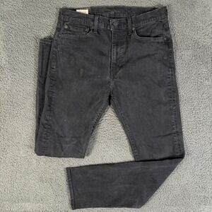 Levis Jeans Mens 33x32 Black 511 Slim Fit Premium Big E Grunge‎ Denim